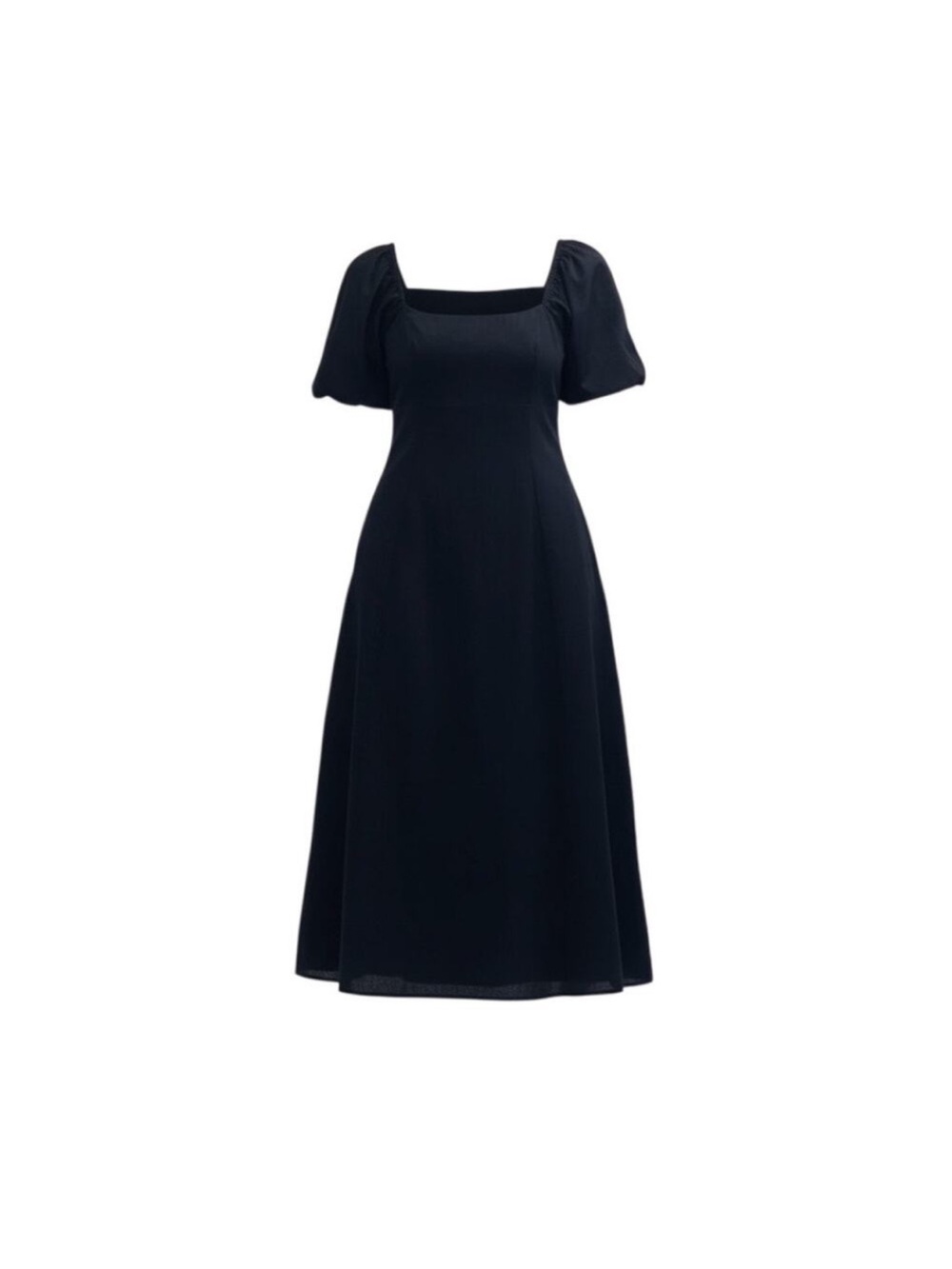 Nobody’s Child Square-Neck Midi Dress with Puff Sleeves